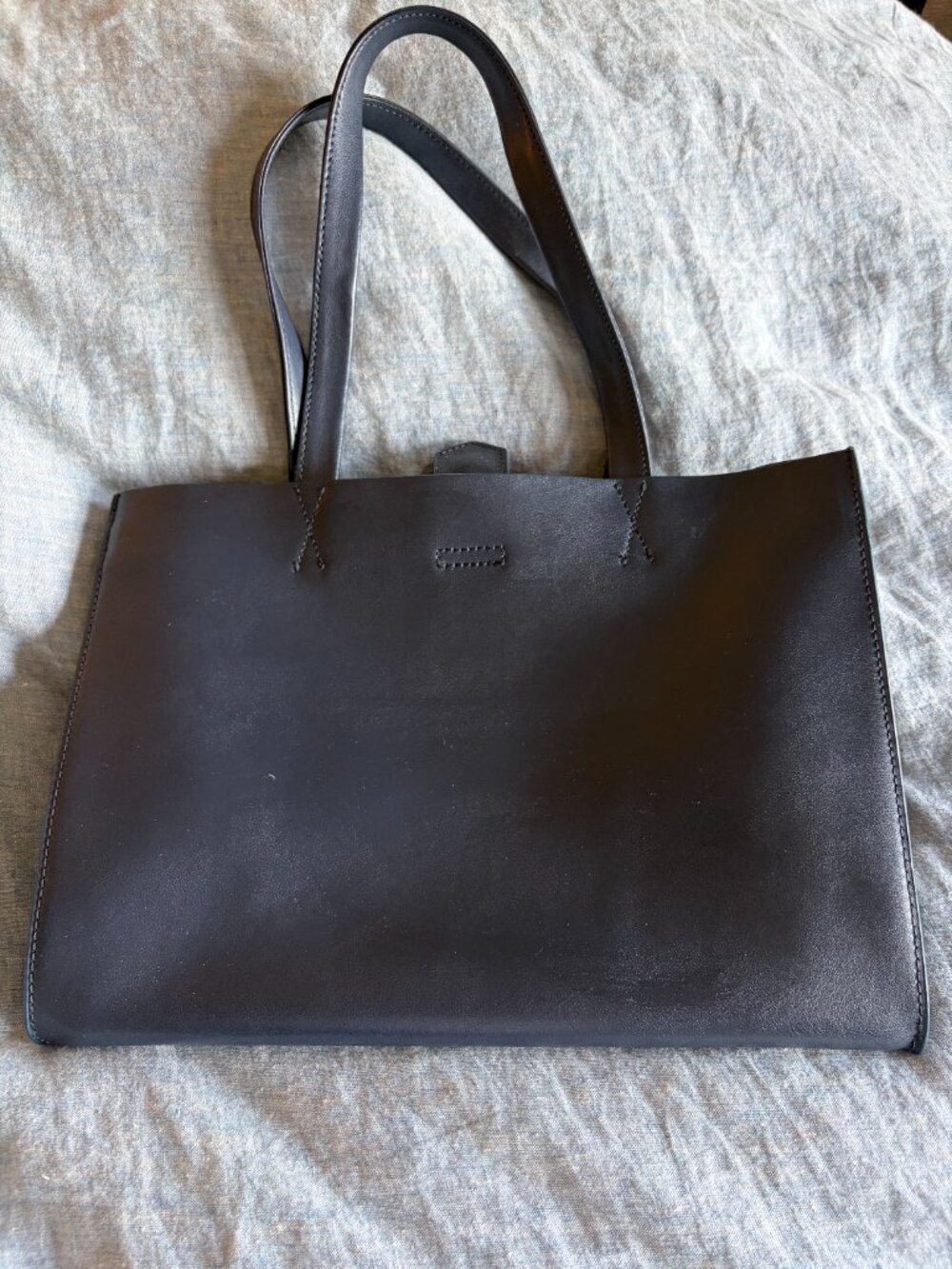 Navy Blue Banana Republic Leather tote shouler bag Never carried
